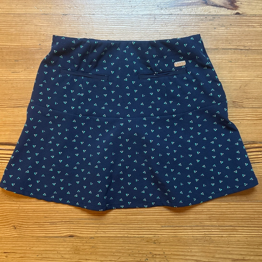 Polo Ralph Lauren navy blue geometric green triangle womens golf skirt SIZE XS