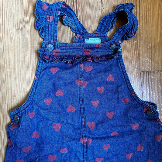 Max Studio heart ruffle jean skirt jumper SIZE 5T