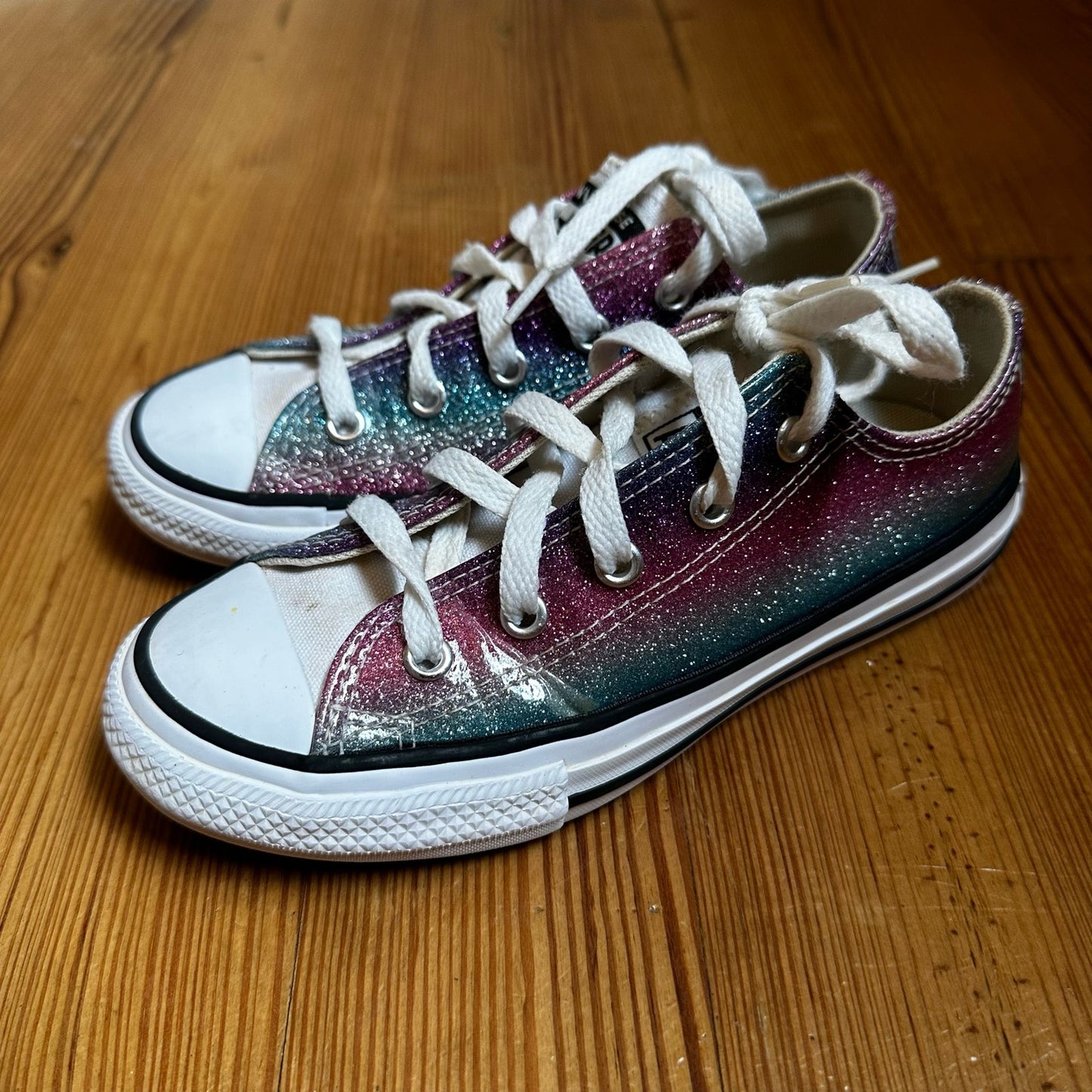 Converse All Star low top multicolor glitter sneakers SIZE 13.5