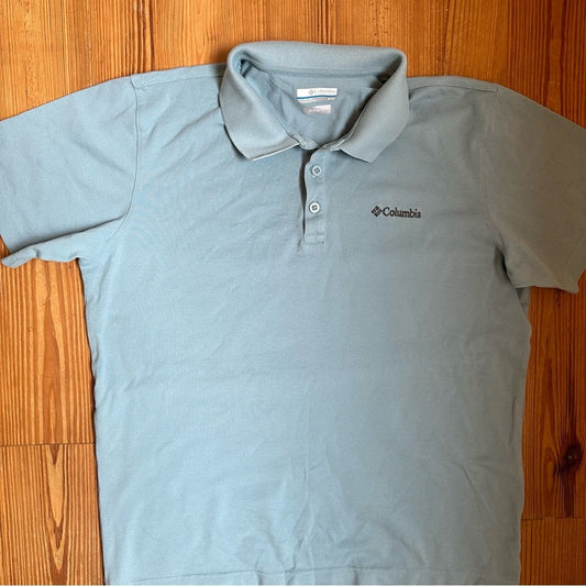 Columbia light blue active fit polo SIZE M
