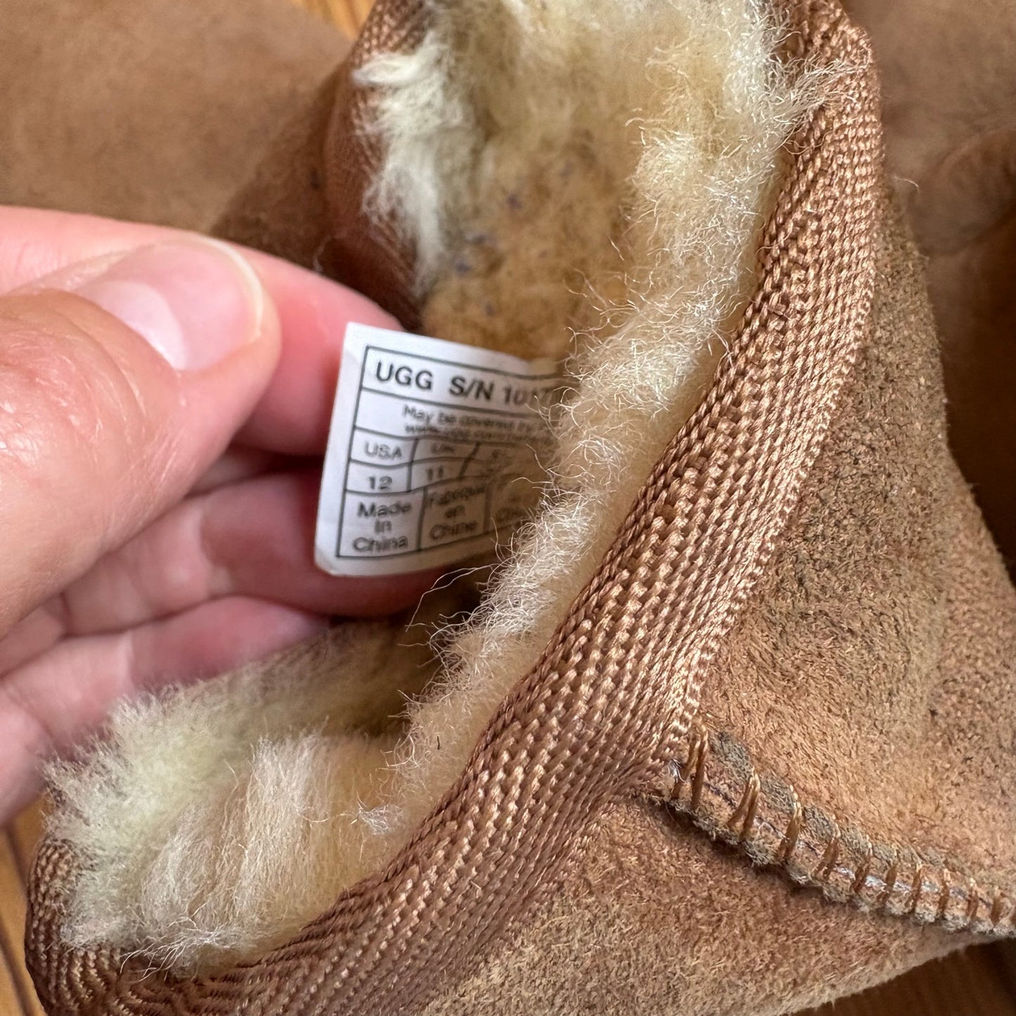 UGG Australia light brown suede classic winter toddler boots SIZE 12