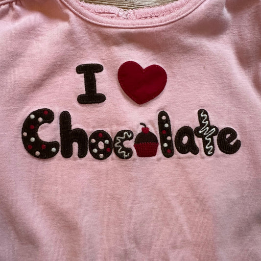 Gymboree pink Chocolate long bubble sleeve shirt SIZE 2