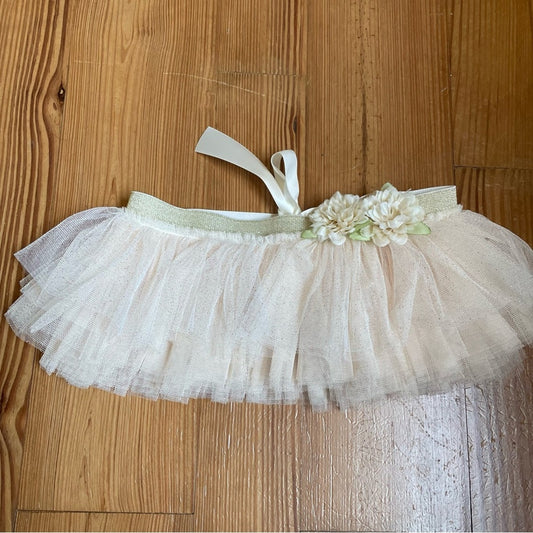 Toby newborn ivory cream floral tutu SIZE NB