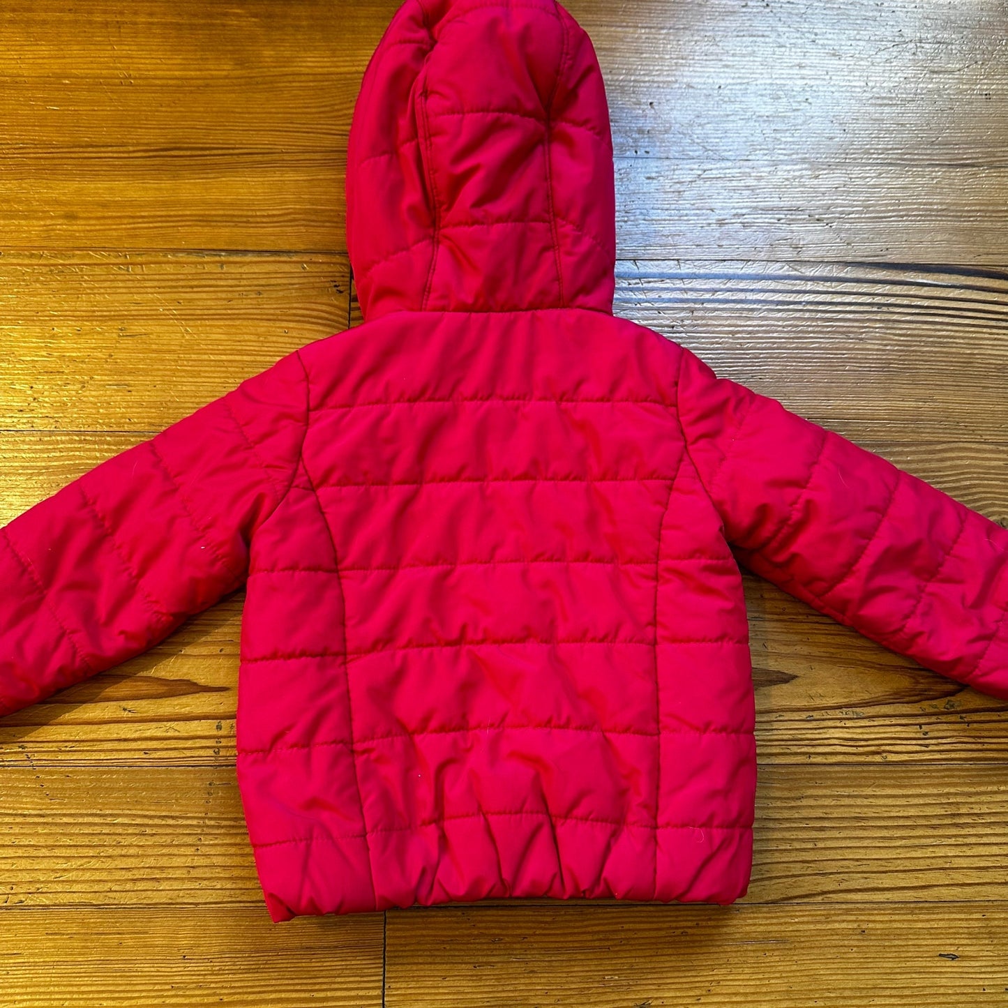 Gap pink hooded quilted full zip winter coat SIZE 2T