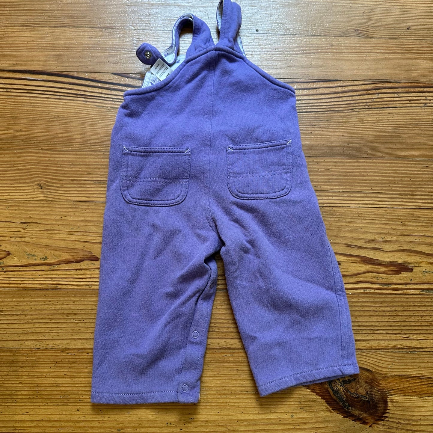 Carhartt purple ruffle accents embroidered cotton overalls SIZE 24M
