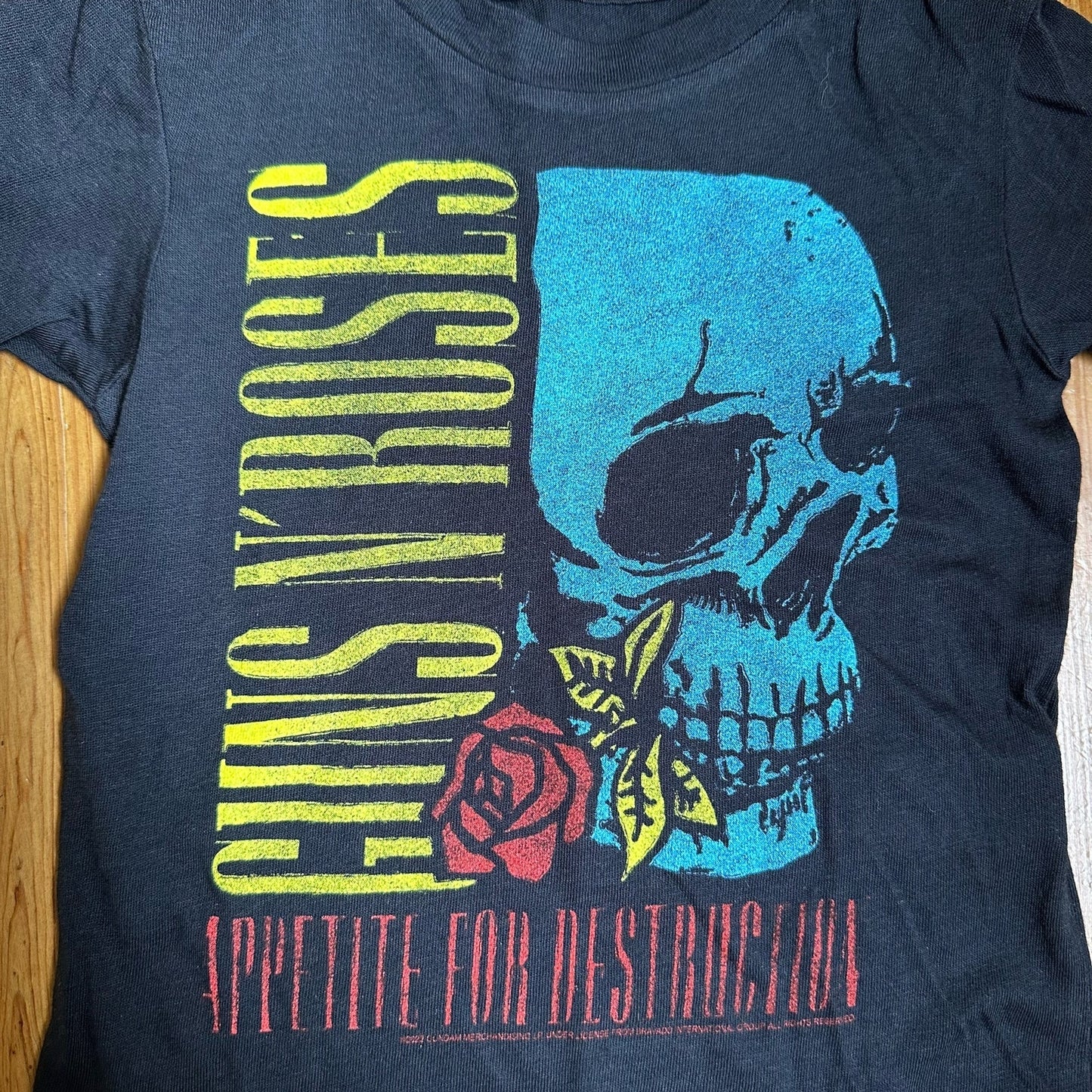 Rowdy Sprout Guns and Roses skull graphic band tee SIZE 3-6M
