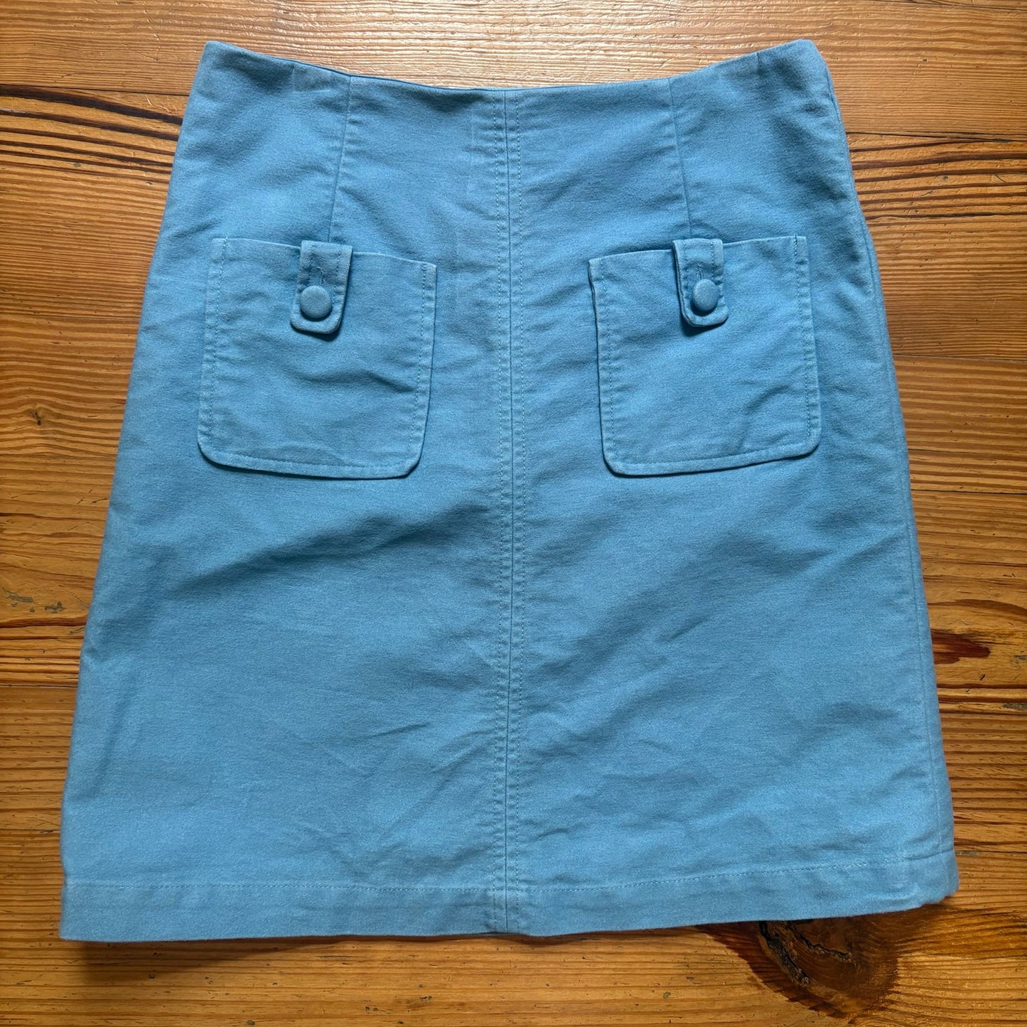 Boden light blue double pocket front mini skirt SIZE 6
