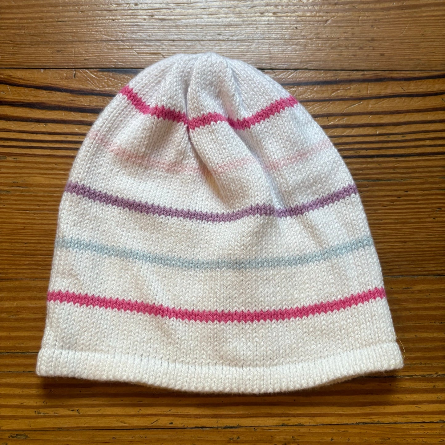 The Beaufort Bonnet Company white pastel knit beanie hat SIZE 6-18M