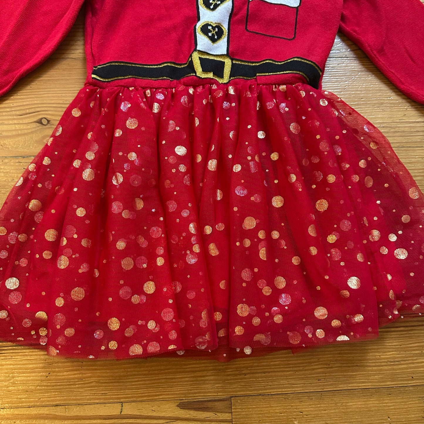 Well Worn Holiday Christmas red Santa hooded sweater dress SIZE S