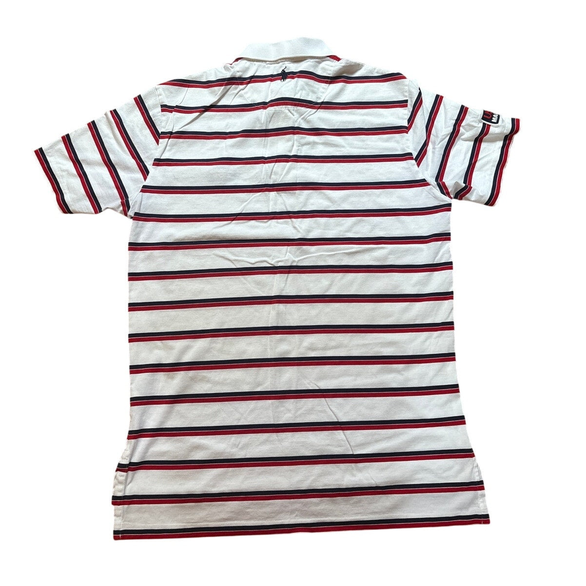 Polo Golf white blue red striped US Open 11' short sleeve polo shirt SIZE L