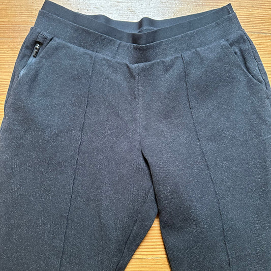 Athleta black heather gray pintuck elastic waistband pant SIZE M