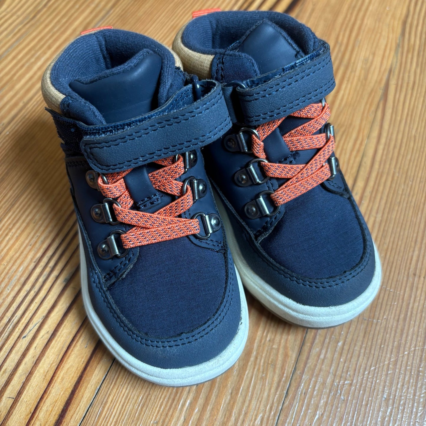 Cat & Jack navy blue slip on high top sneaker boots SIZE 5