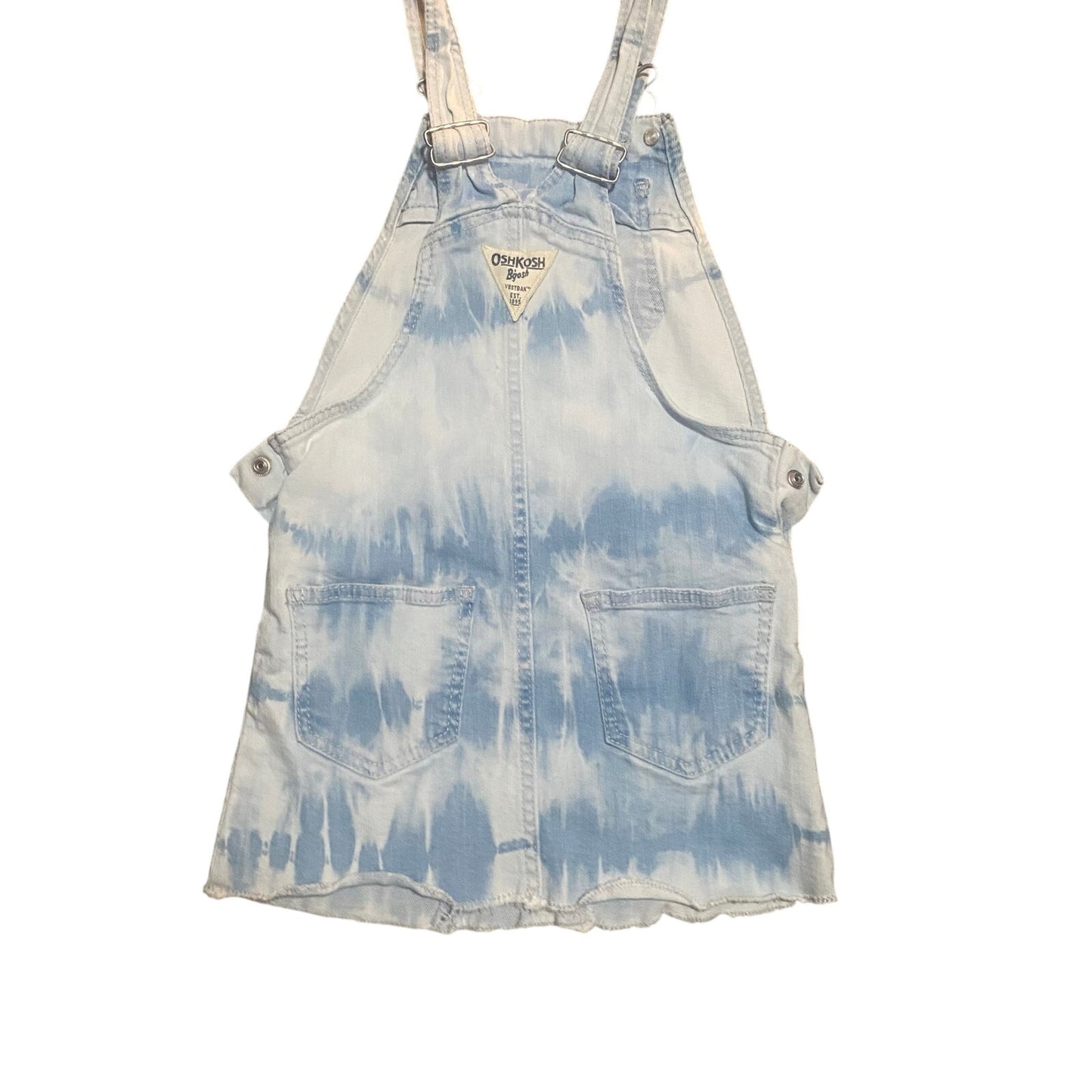 OshKosh B'gosh light blue white wash denim overall jean skirt SIZE 4T
