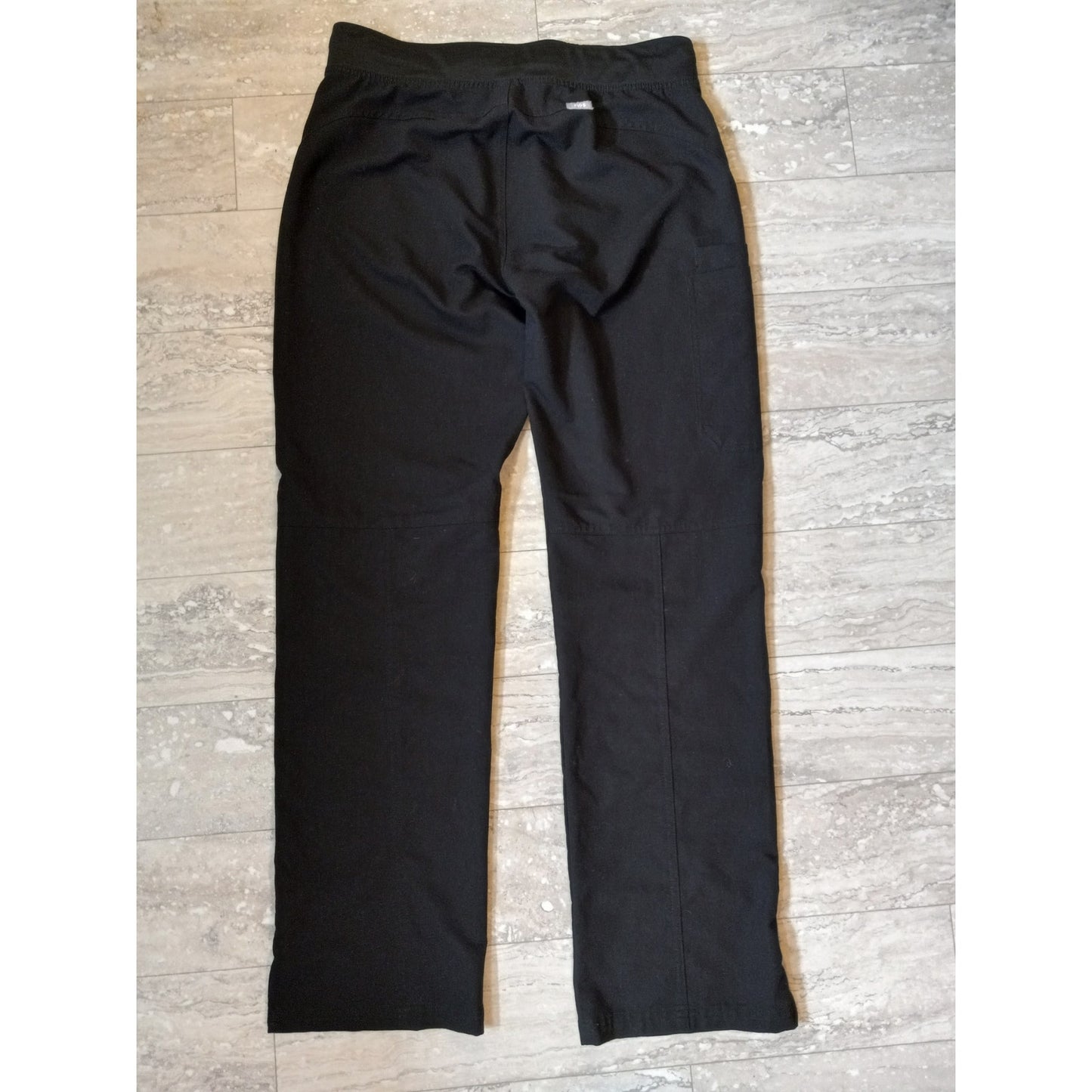 Figs black Kade elastic waist cargo scrub pants SIZE MT