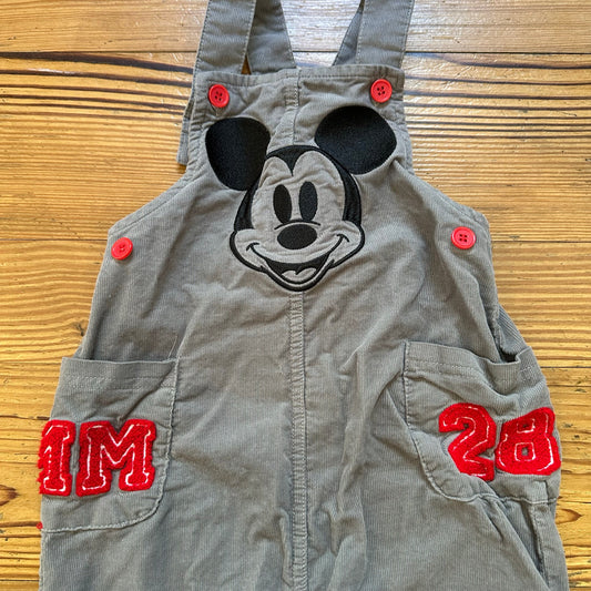 Disney gray corduroy Mickey Mouse overall pants SIZE 18M