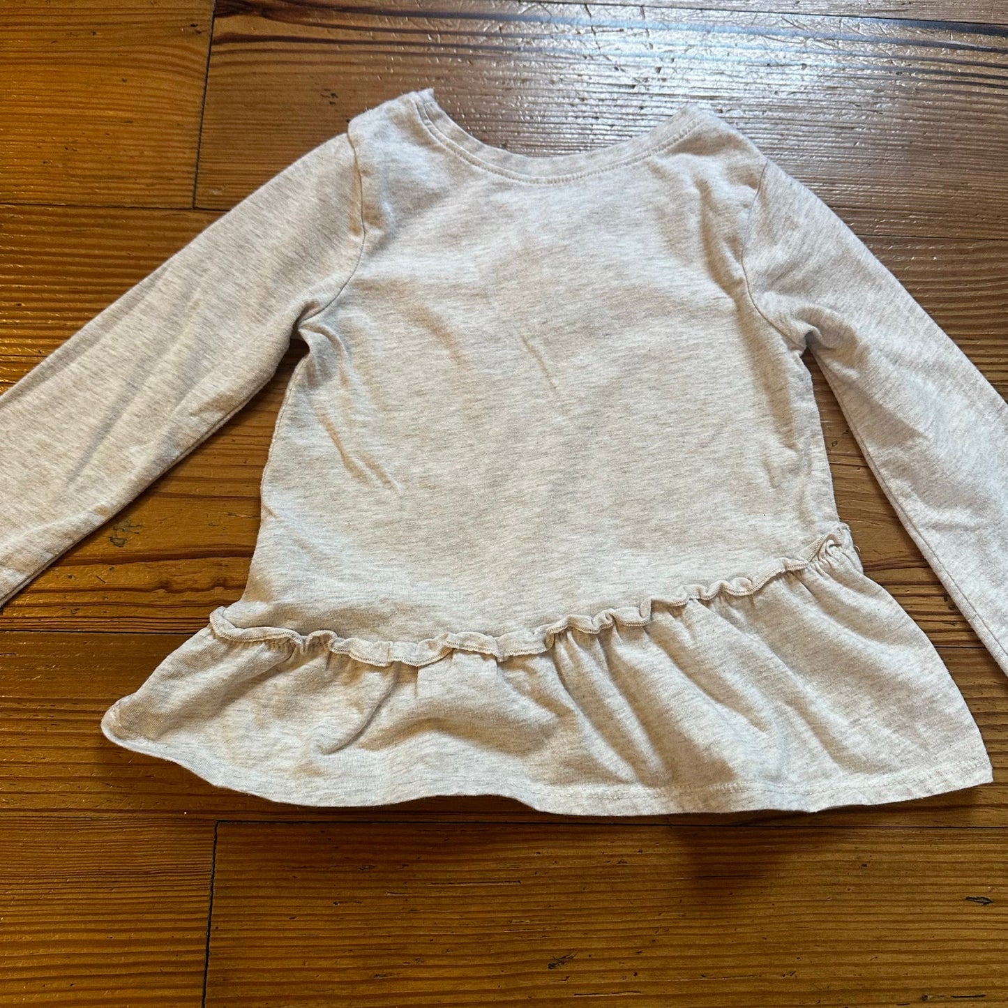 Garanimals cream Inspire rainbow long sleeve ruffle shirt SIZE 2T