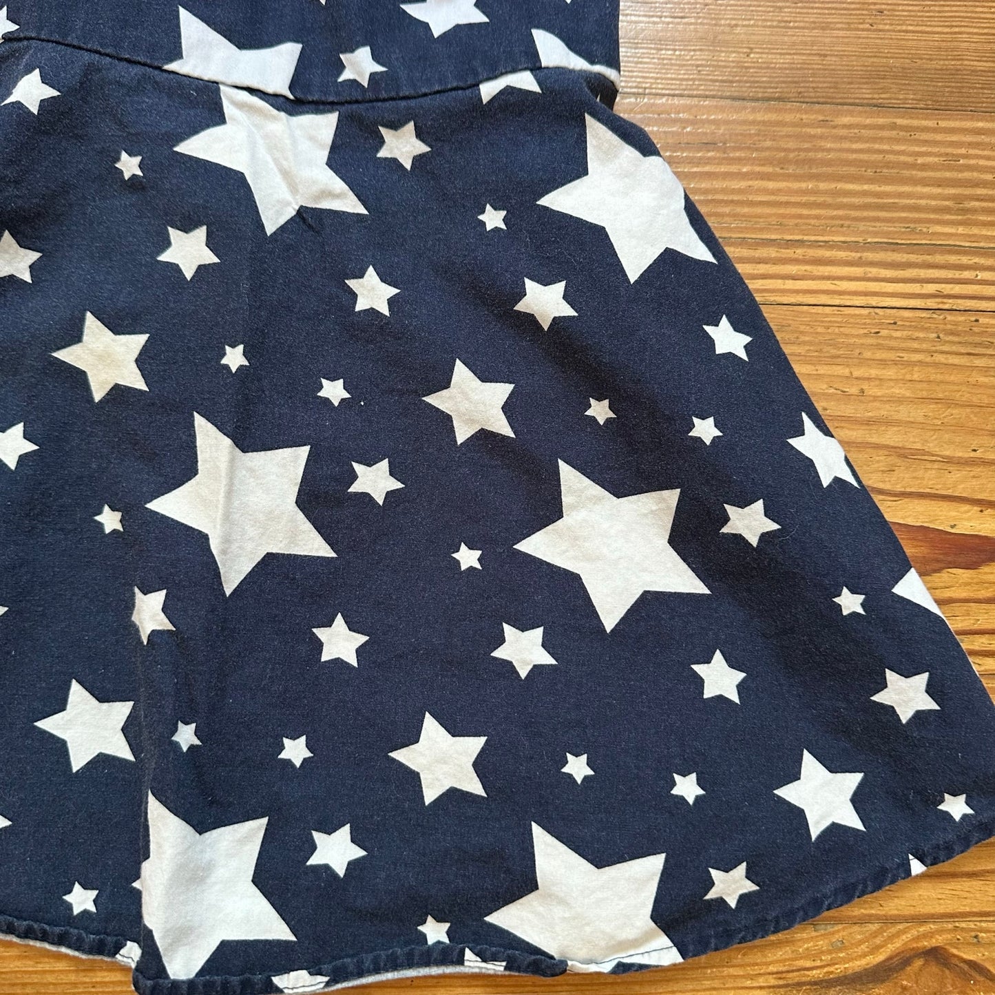 Jessica Ann blue white stars red bow 4th of July sleeveless dress SIZE 2T
