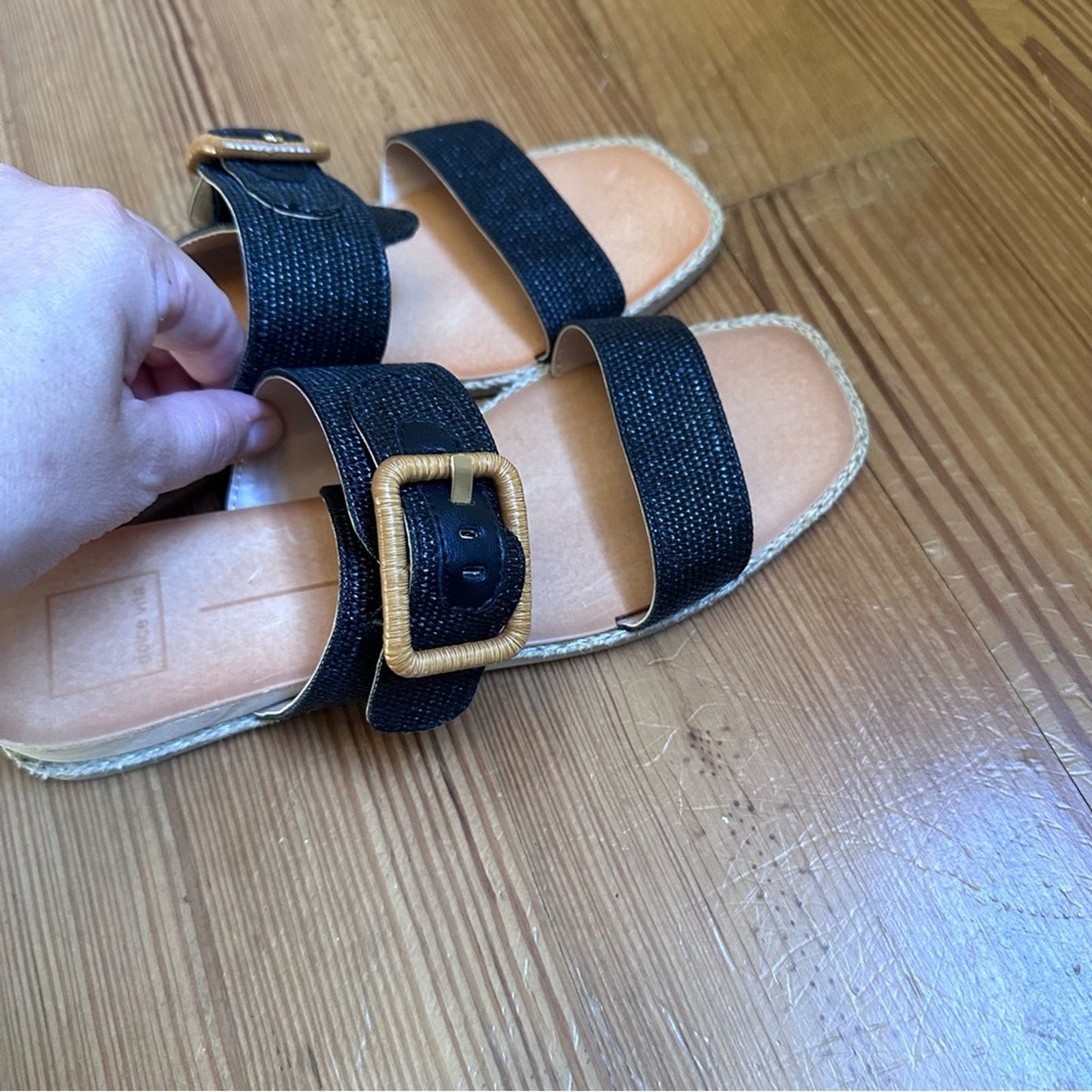 Dolce Vita Peio black double strap buckle sandals SIZE 8