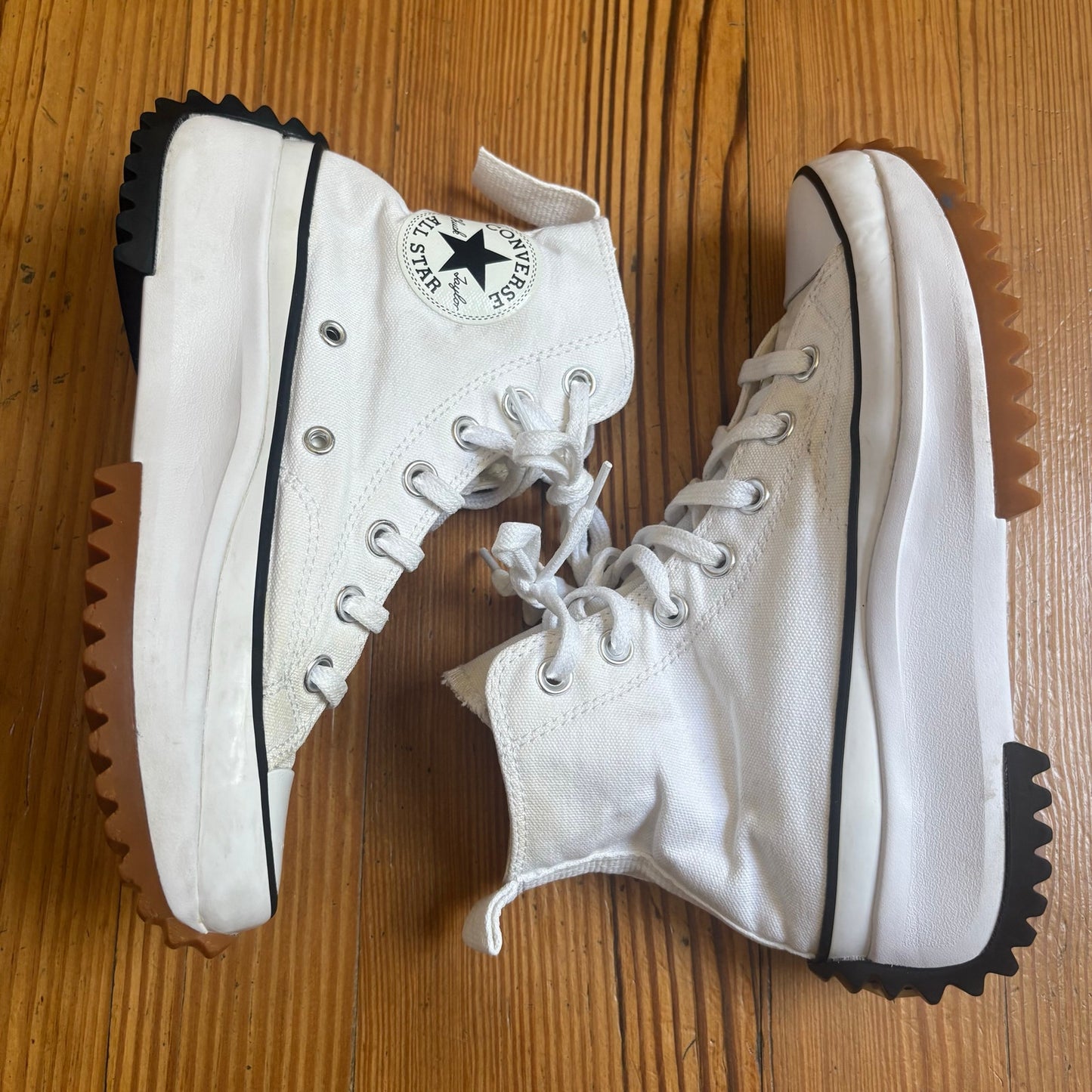 Converse All Star Chuck Taylor white high top platform sneakers SIZE M5 W6.5