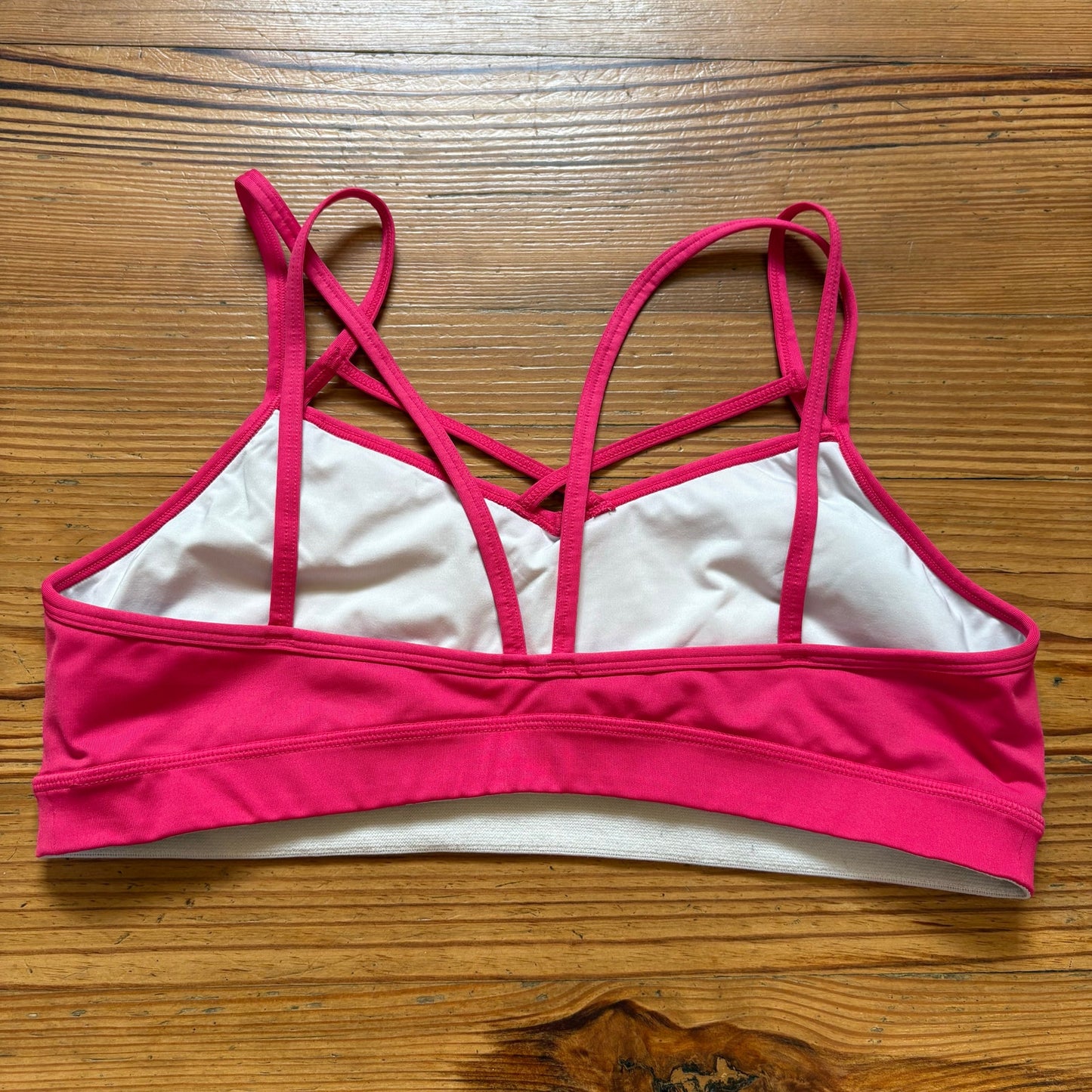 Z by Zella hot pink strappy spot bra top SIZE XL