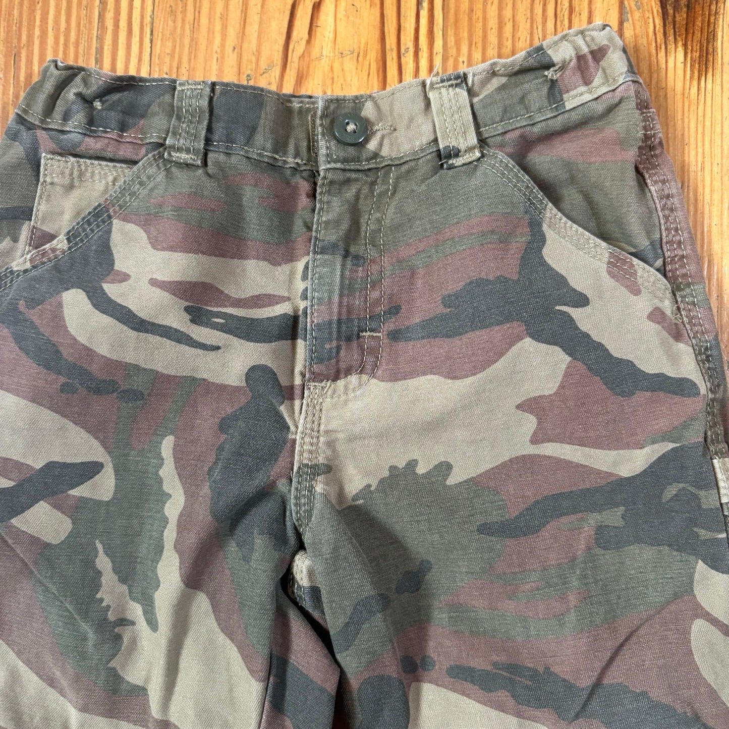 Camo army green cotton cargo toddler pants SIZE 4T