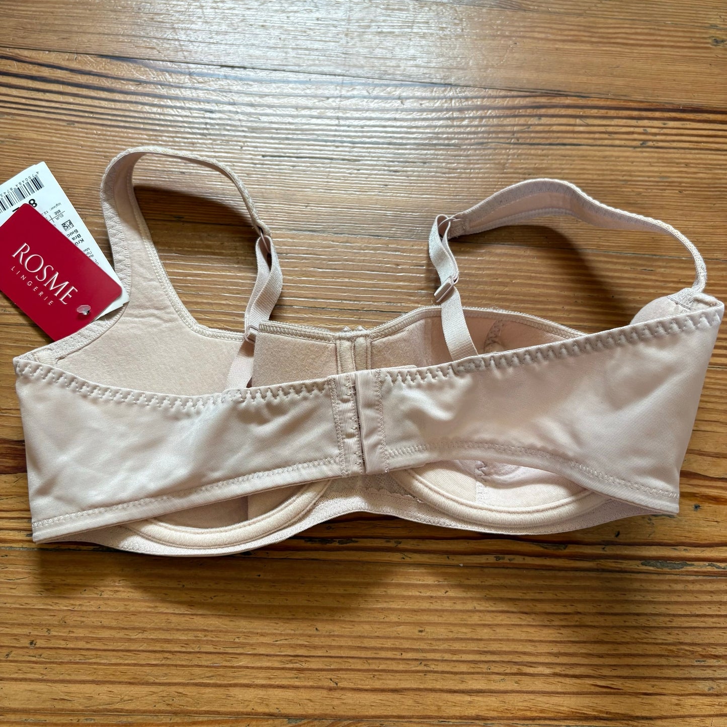NWT Roseme beige lace overlay clasp closure bra SIZE 38DD