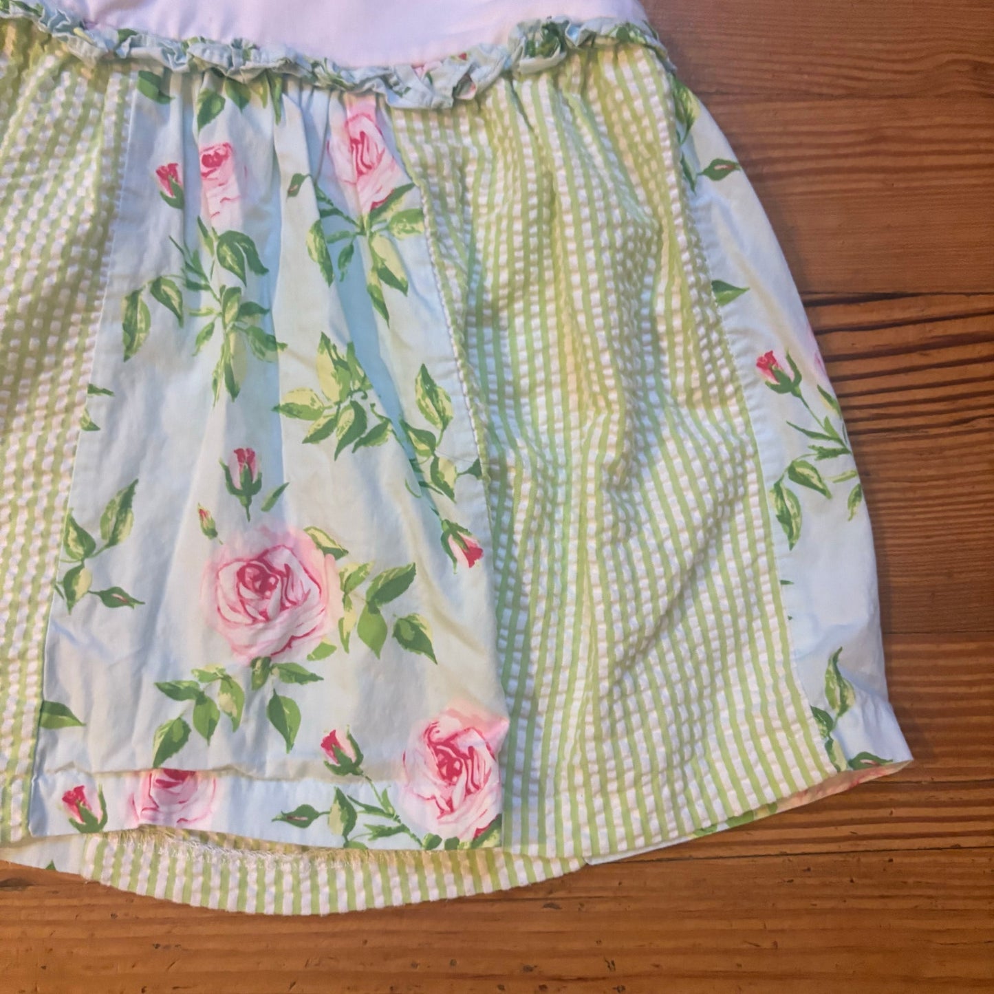 Bonnie Jean white pastel green floral sleeveless toddler dress SIZE 3T