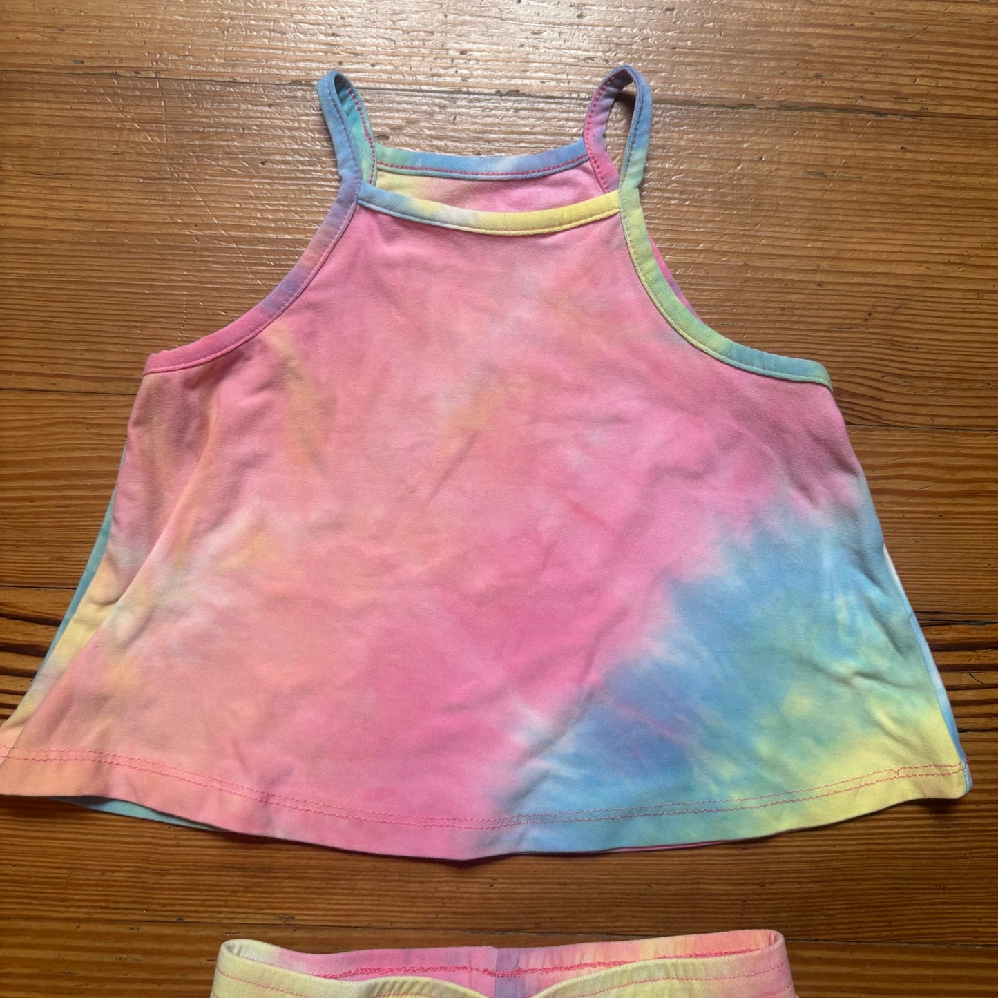 Epic Threads pastel tie dyed tank shorts toddler set SIZE 2T