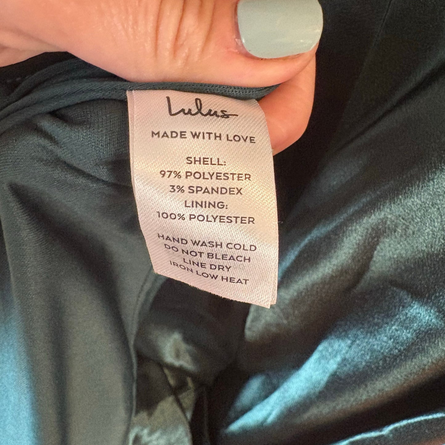 NWT Lulus dark green satin low back long formal gown dress SIZE L