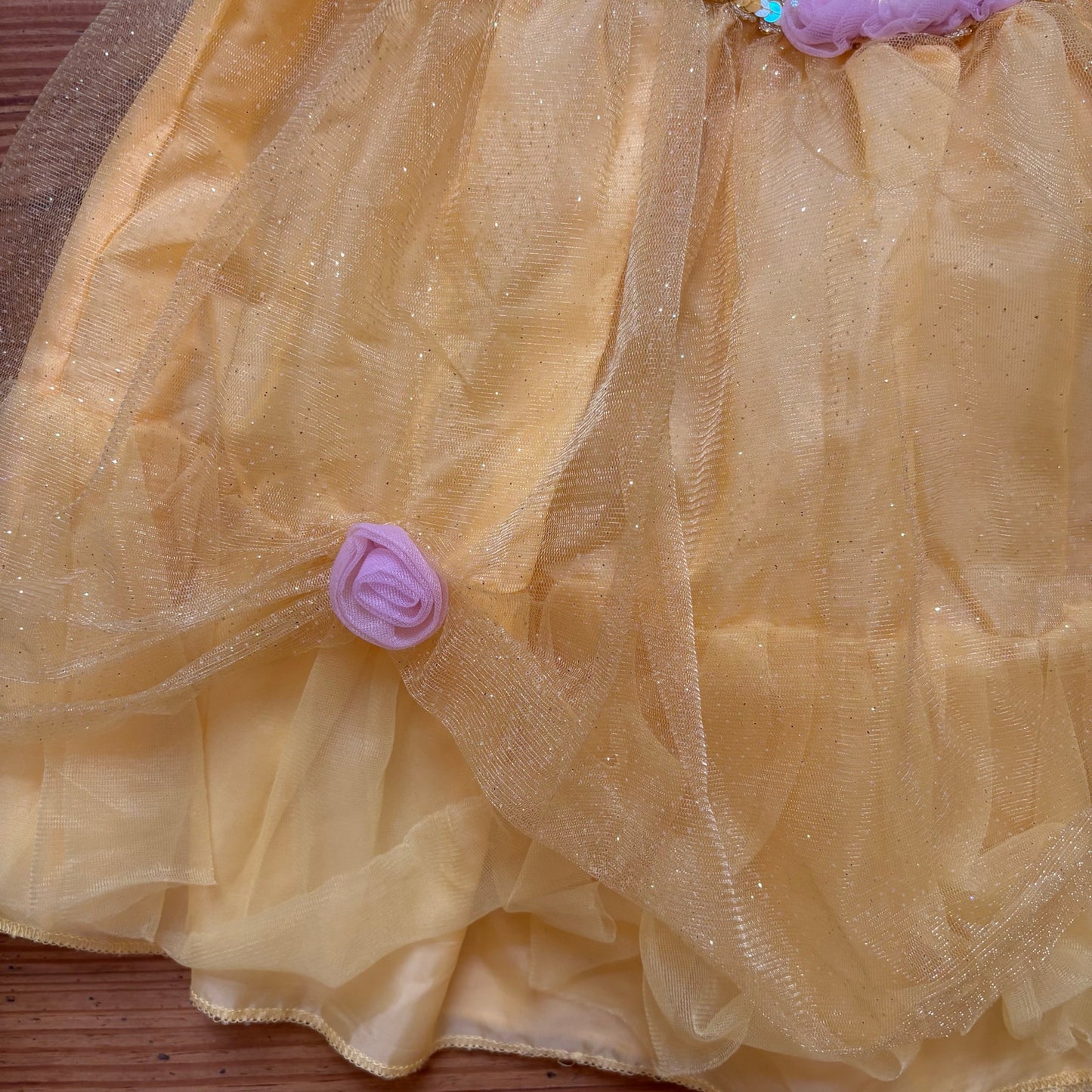 Disney Princess Belle Beauty and the Beast yellow costume ball gown SIZE XS