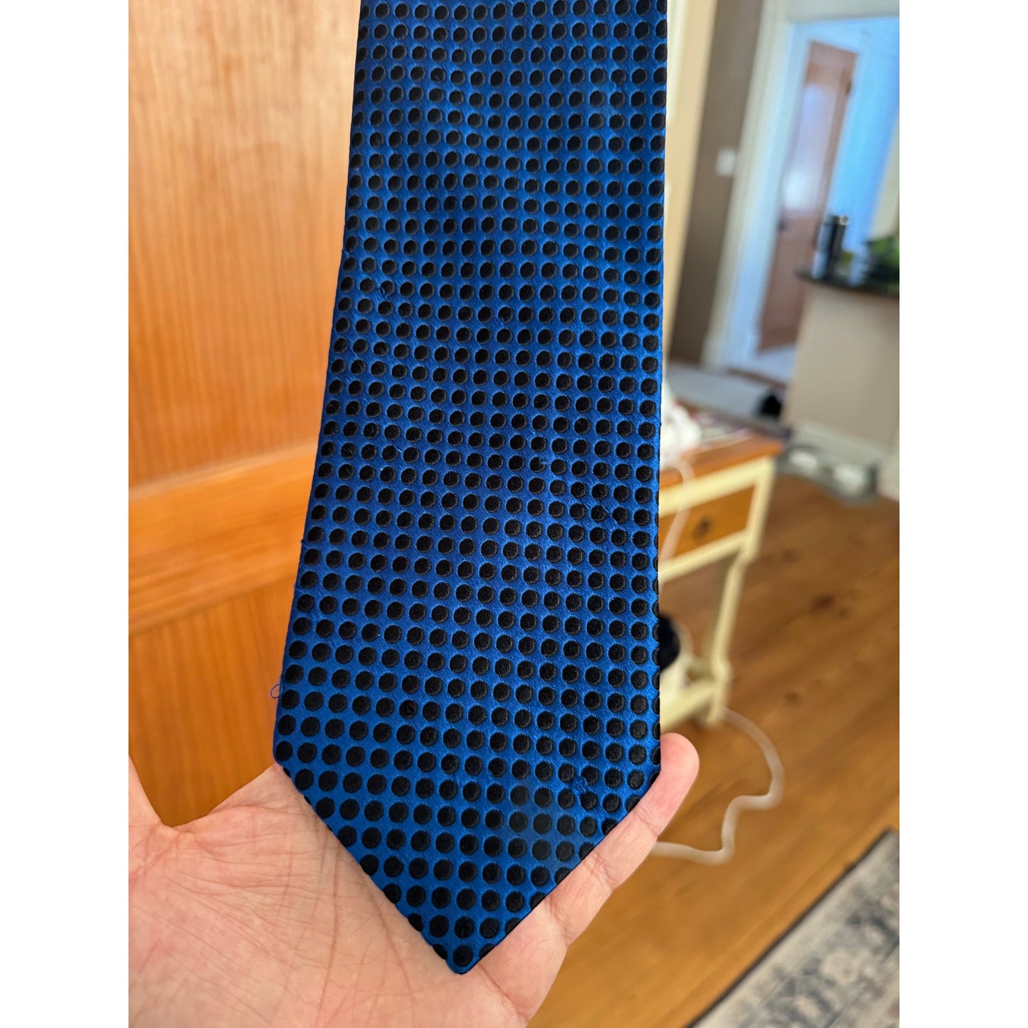Hugo Boss Tie - Blue Black Dots