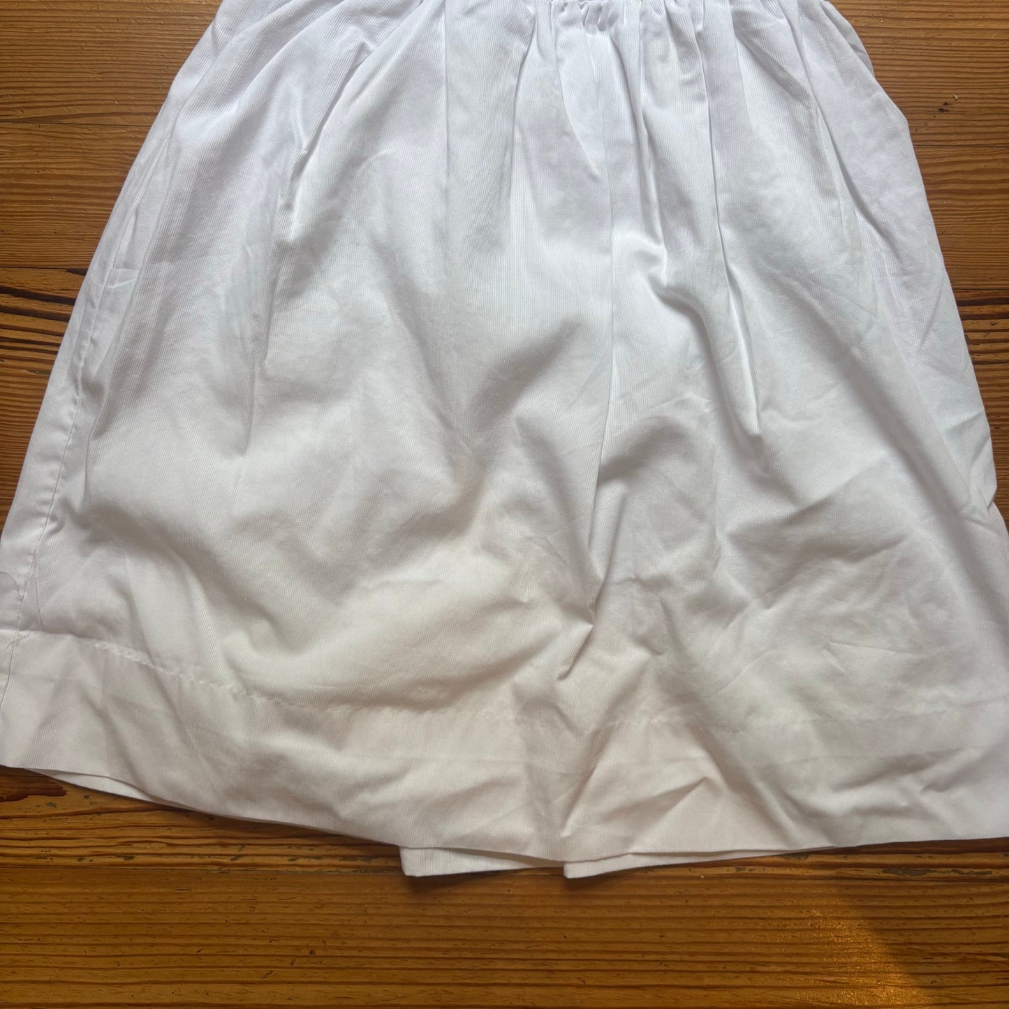 Smockingbird white colorful smocked tie strap girls cotton dress SIZE 5
