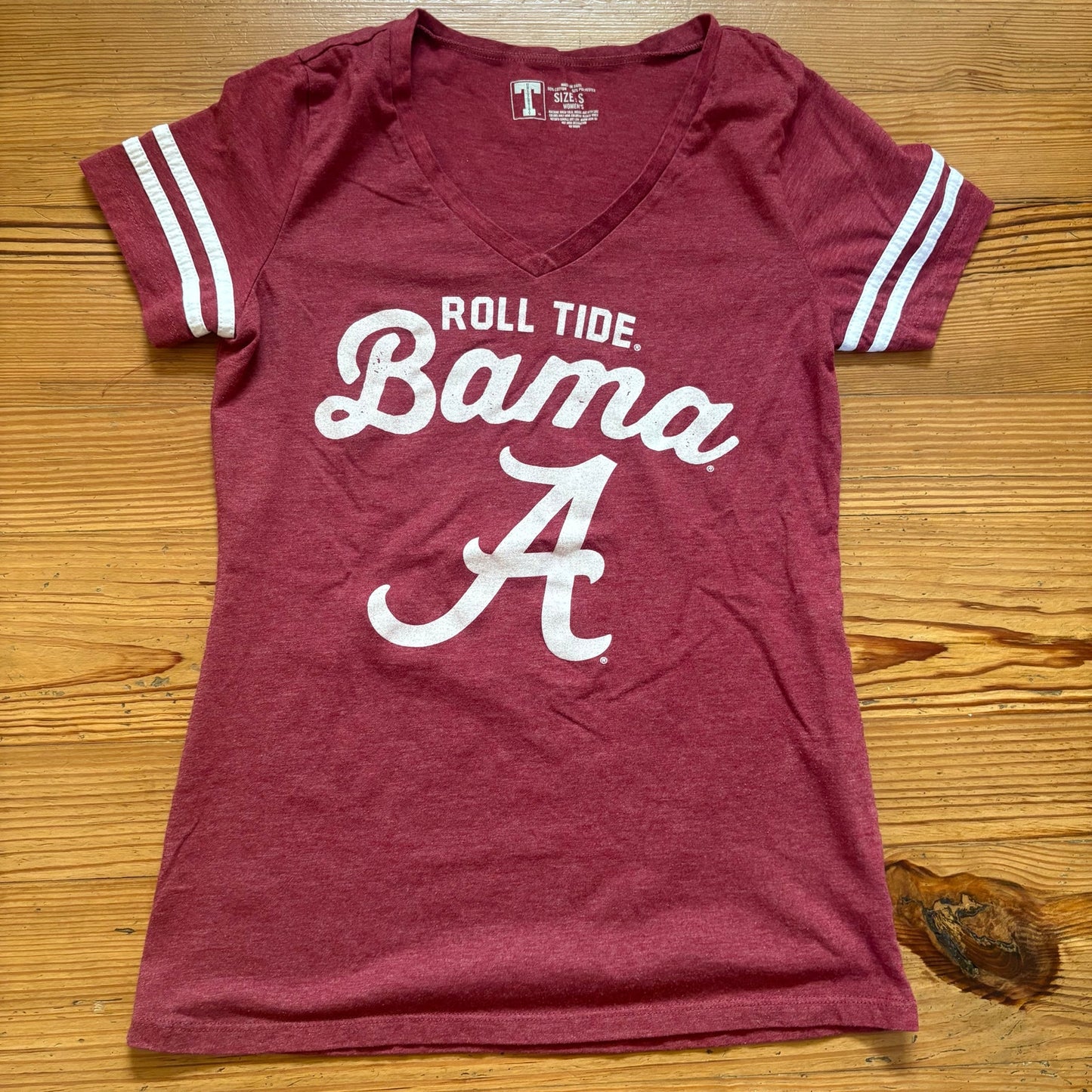 T University Alabama Crimson Tide short sleeve graphic womens shirt SIZE S