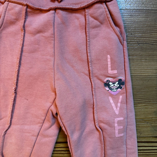 Disney pink Minnie Micky love graphic sweatpants SIZE 4