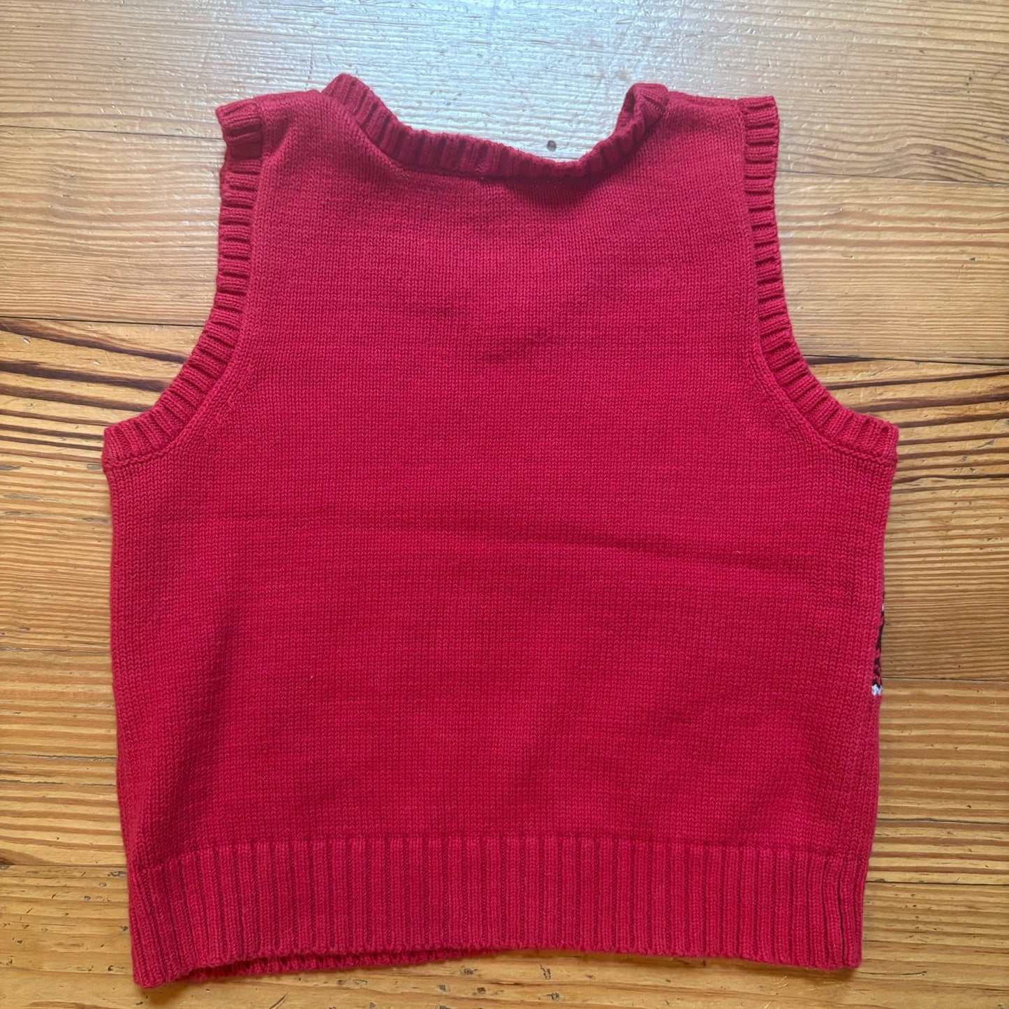 George red black reindeer Christmas boys sweater vest SIZE 4T