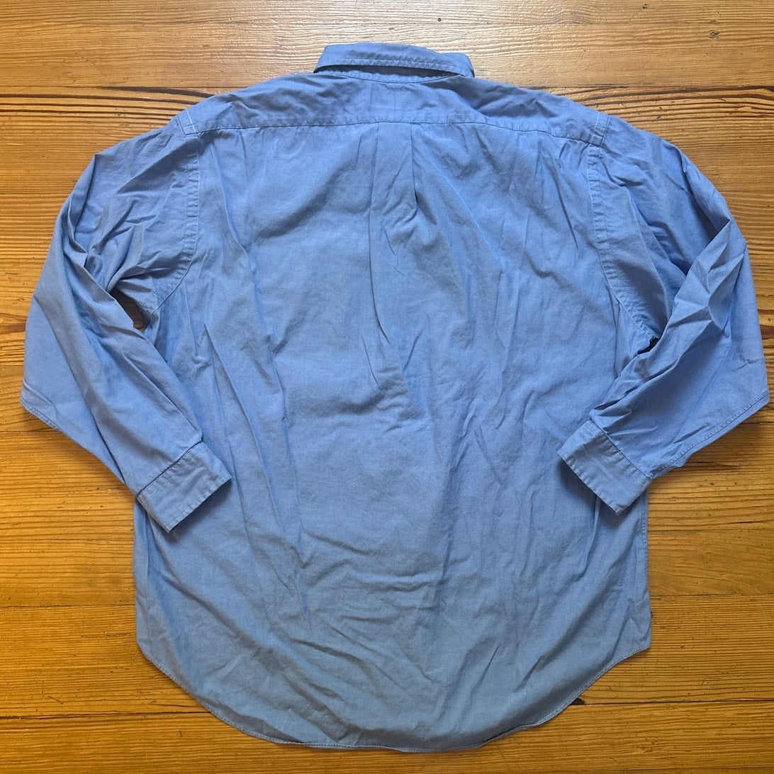 Ralph Lauren Yarmouth cotton oxford blue long sleeve dress shirt SIZE 17