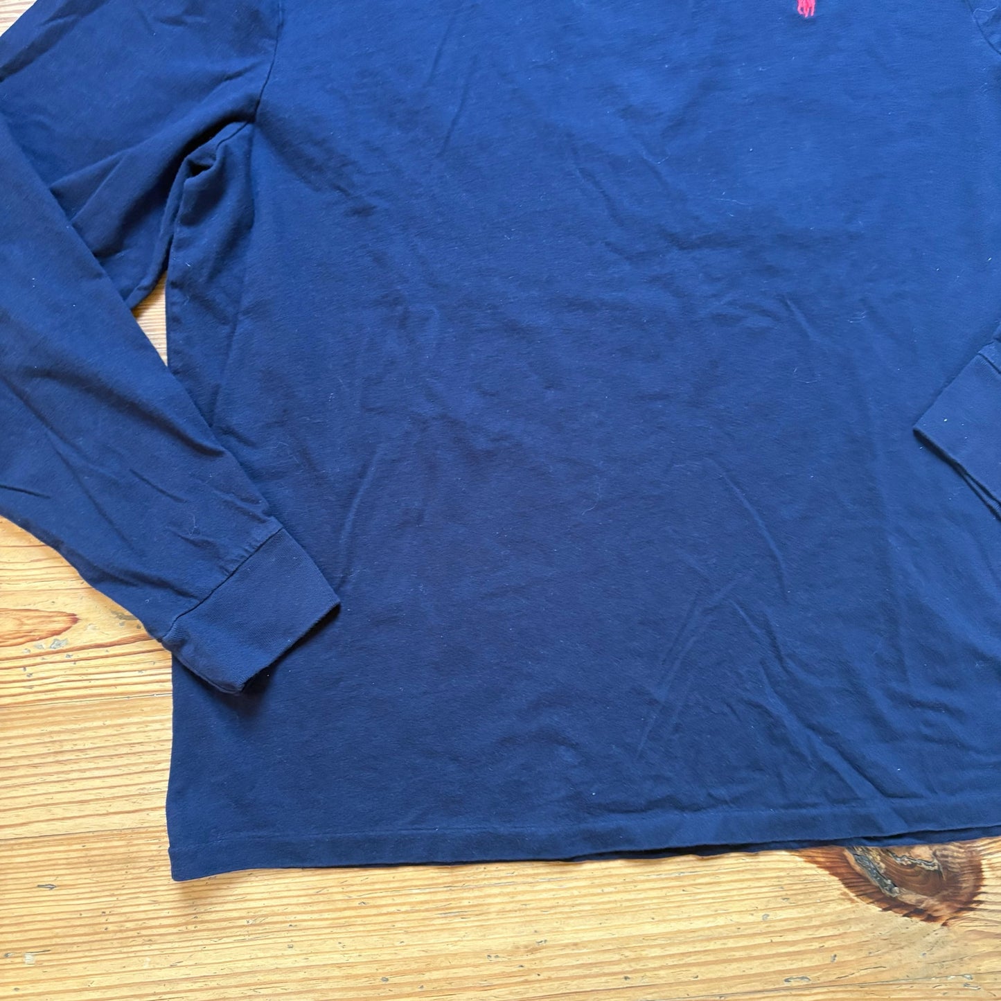 Polo Ralph Lauren dark navy blue cotton long sleeve mens shirt SIZE XL
