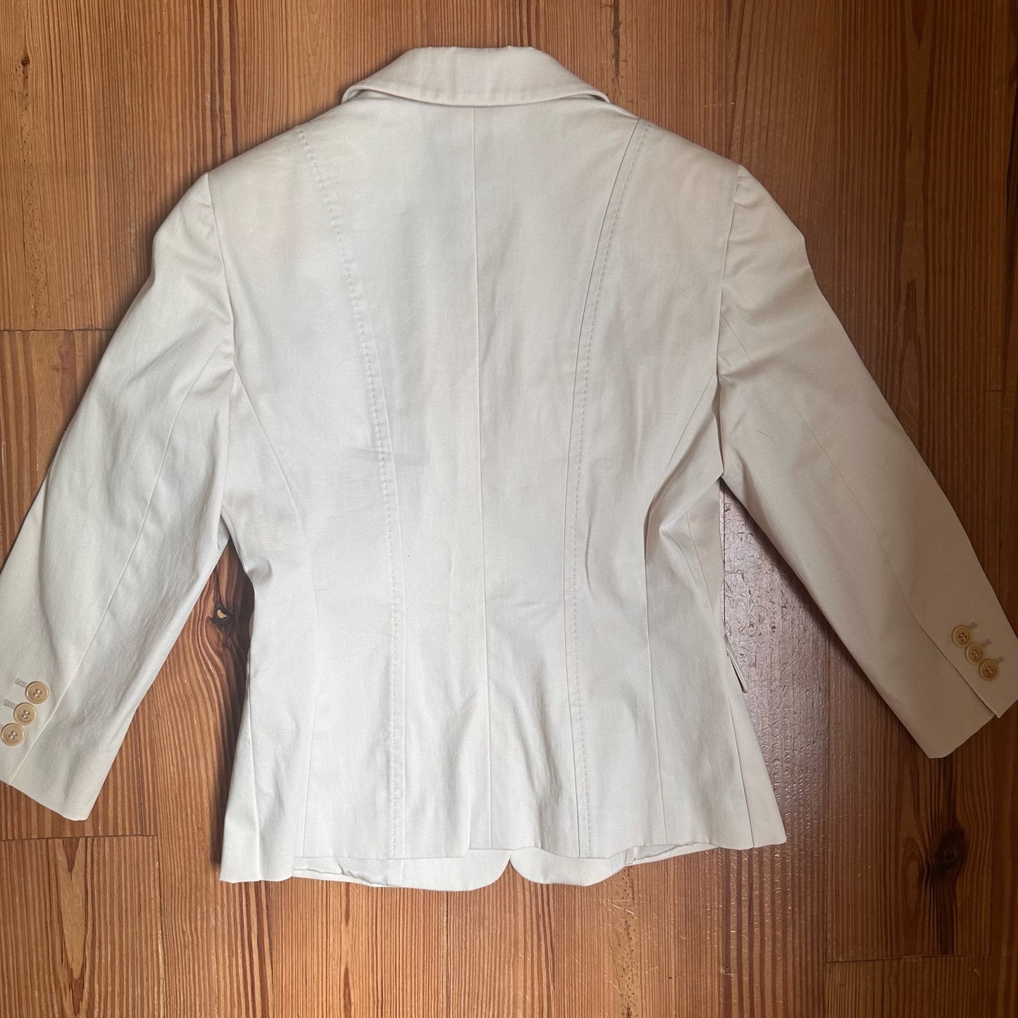 Max Mara beige quarter sleeve womens blazer jacket SIZE 2