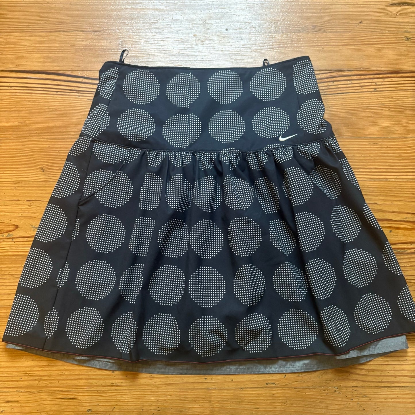 Nike Golf gray black polka dot reversible athletic skirt SIZE 8