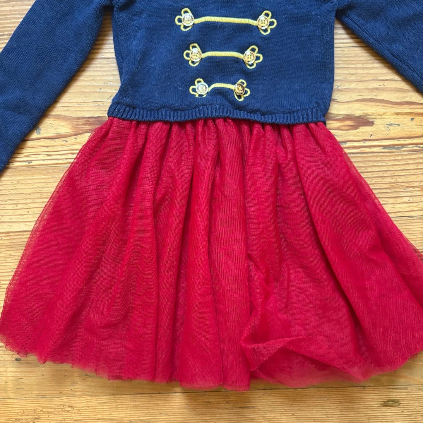 Gymboree holiday Christmas Nutcracker soldier long sleeve sweater dressSIZE 6