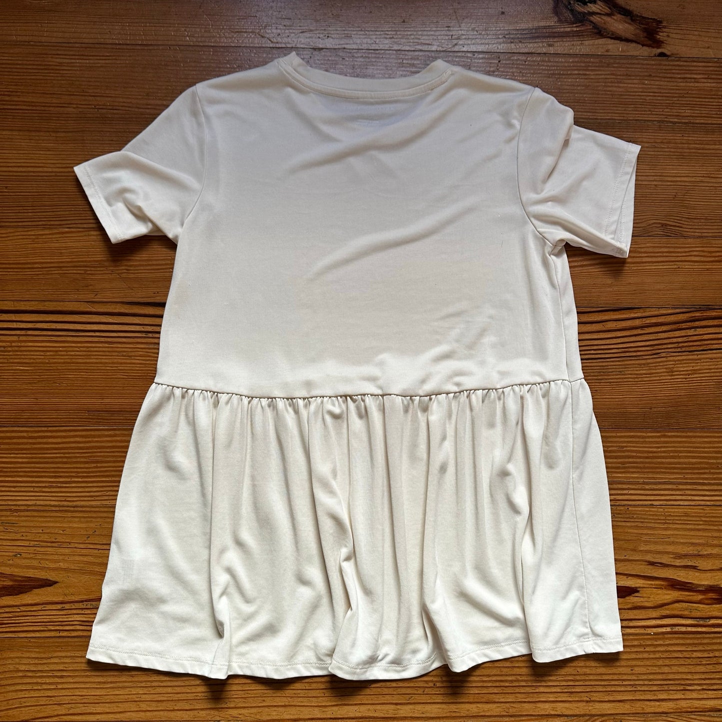American Eagle ivory modal peplum short sleeve shirt SIZE XS