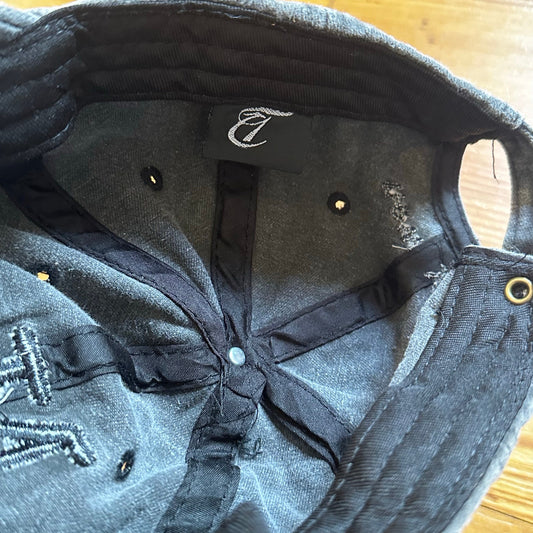 New York dark gray with black NY embroidery adjustable baseball hat