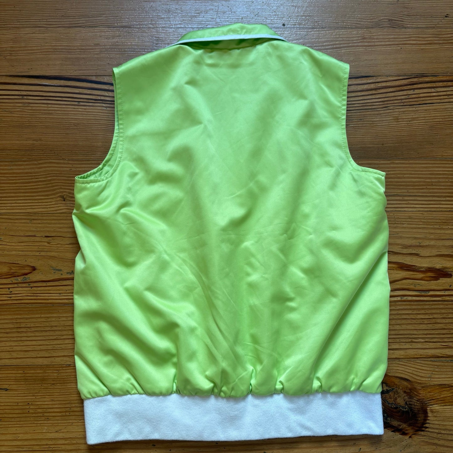 Ralph Lauren Golf lime green white pony accent full zip polyester vest SIZE S