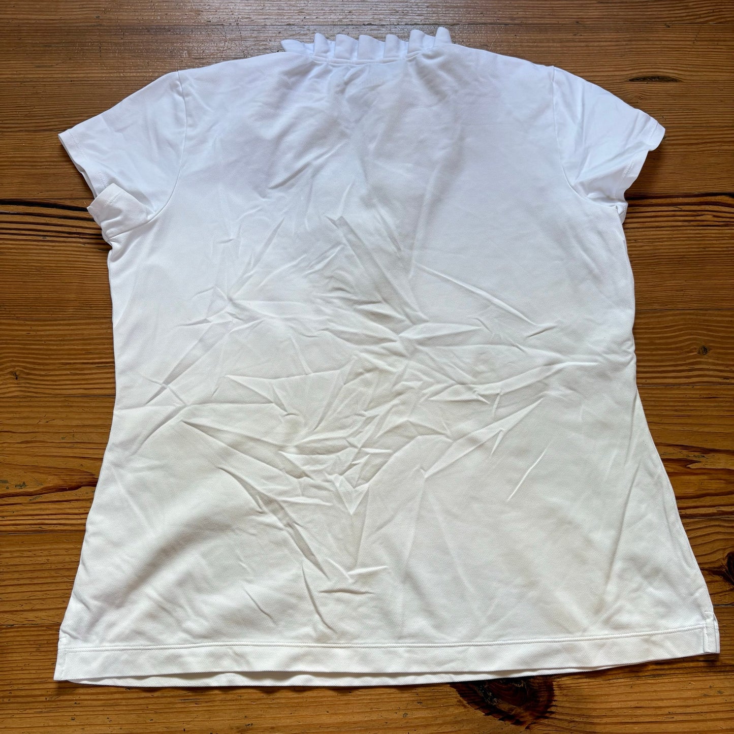 Lilly Pulitzer white floral neckline short sleeve athletic shirt SIZE XL