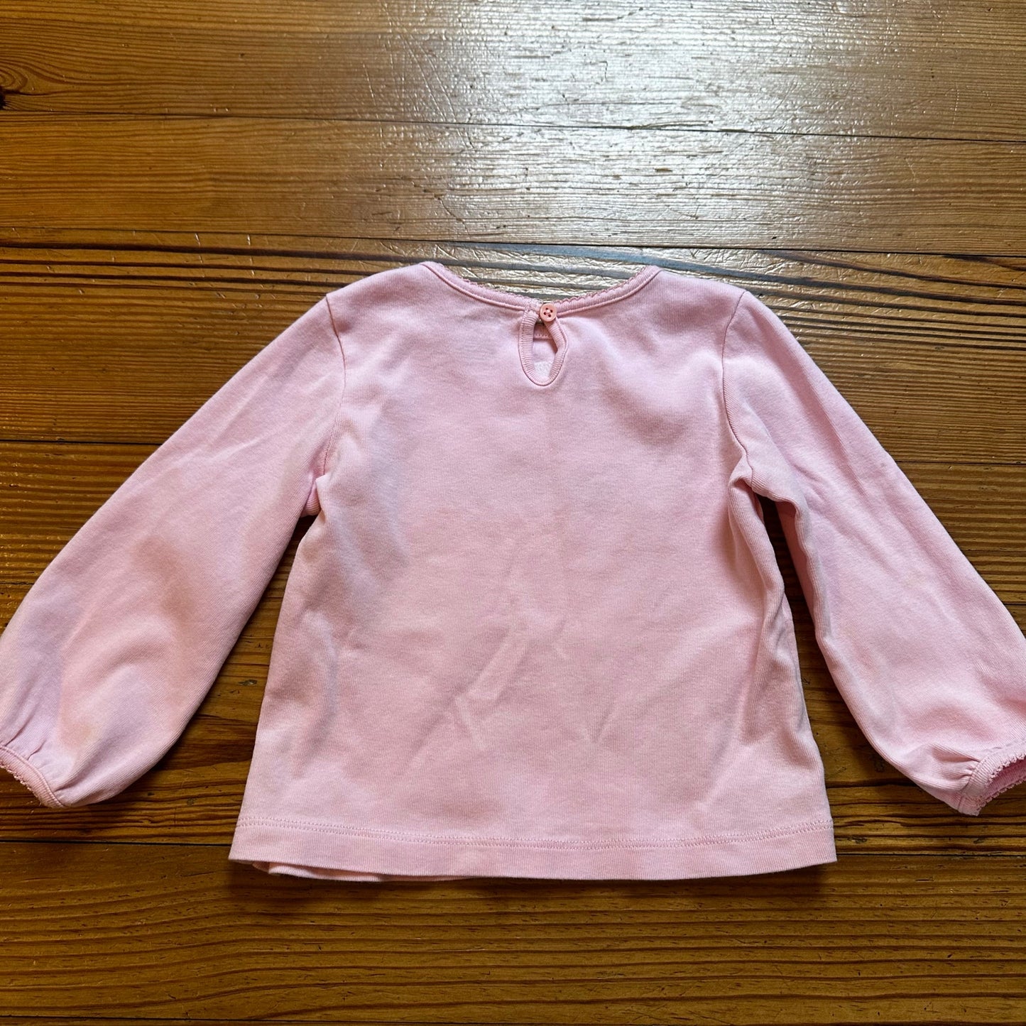 Gymboree pink Chocolate long bubble sleeve shirt SIZE 2
