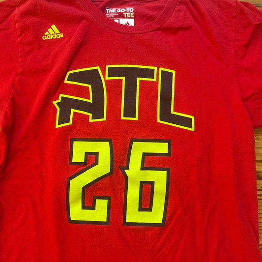 Adidas Atlanta Hawks Kyle Korver 26 short sleeve shirt SIZE M