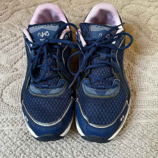 Ryka Sky Walk blue light purple lace up walking sneakers SIZE 9.5M