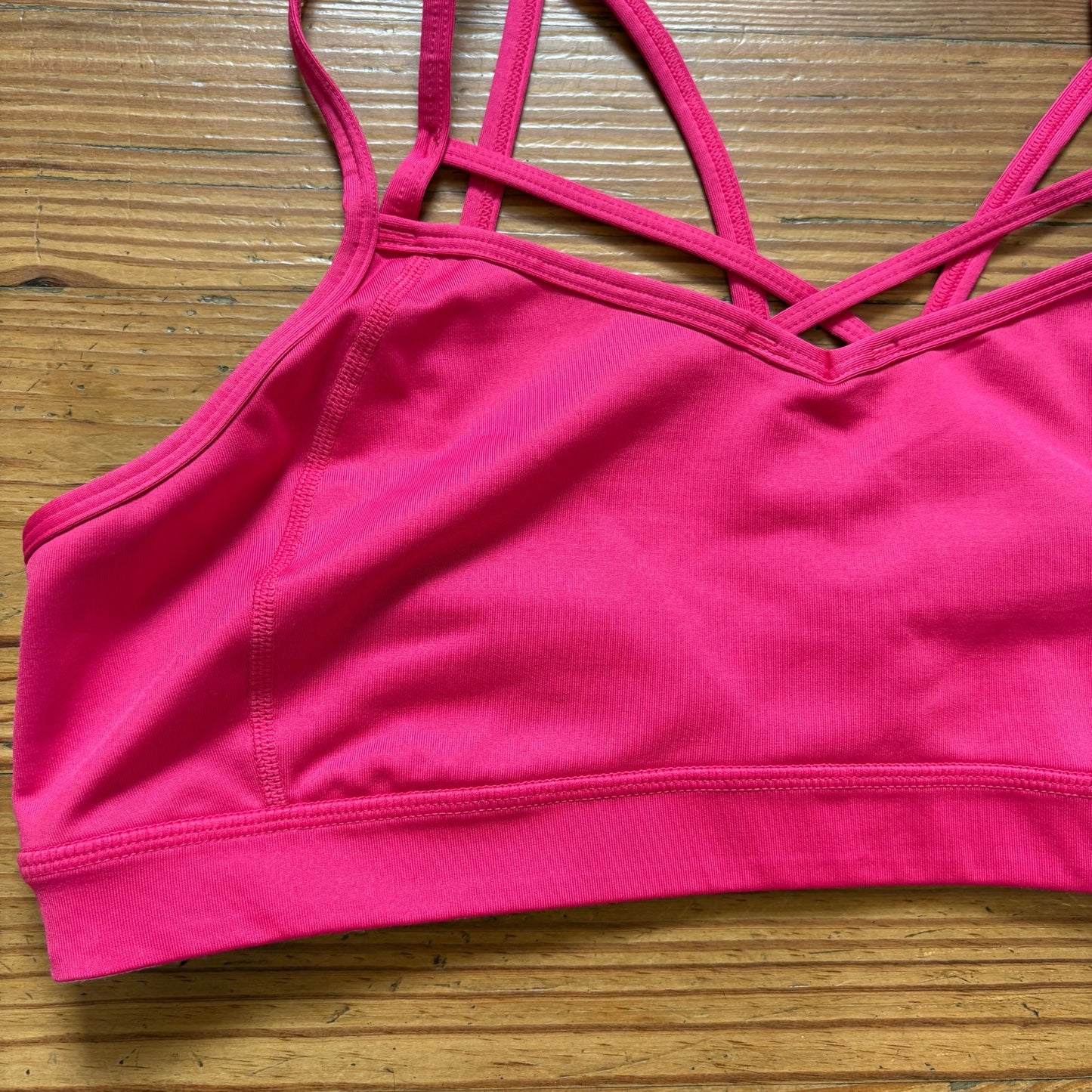 Z by Zella hot pink strappy spot bra top SIZE XL