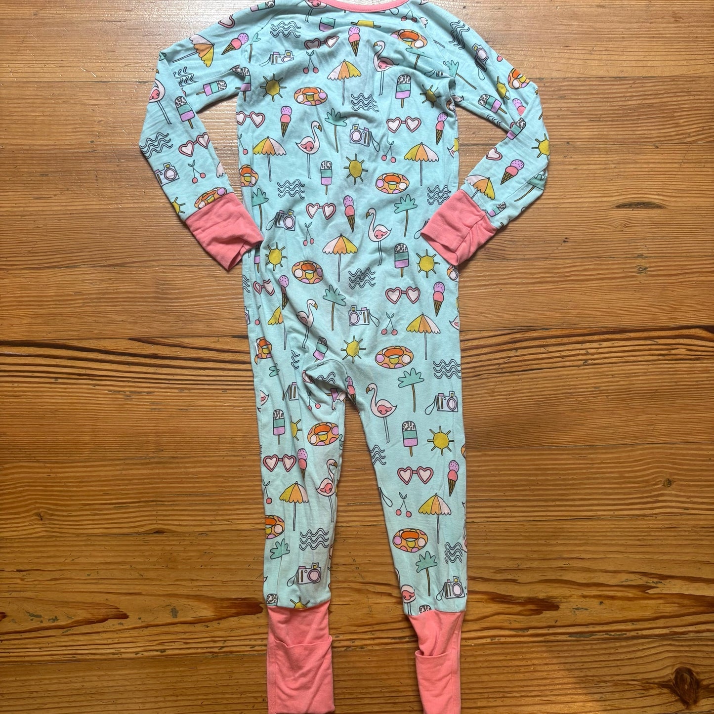 Little Sleepies bamboo long sleeve pant summer full zip pajamas SIZE 2T