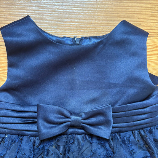 American Princess dark navy blue sequin glitter sleeveless formal dress SIZE 2T